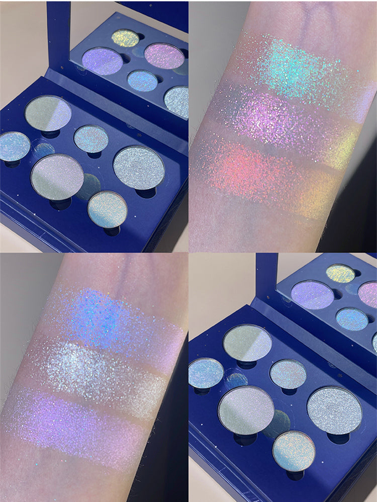 SHIZHUANG Aurora 6 Color Highlighter Palette T3888