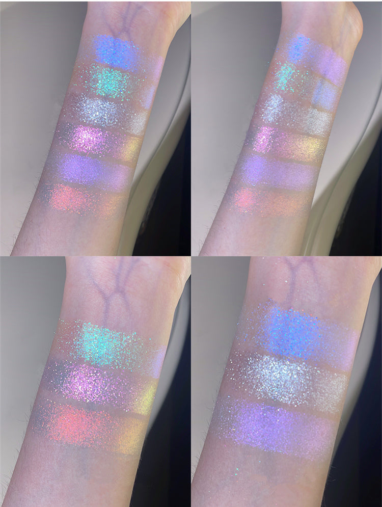 SHIZHUANG Aurora 6 Color Highlighter Palette T3888