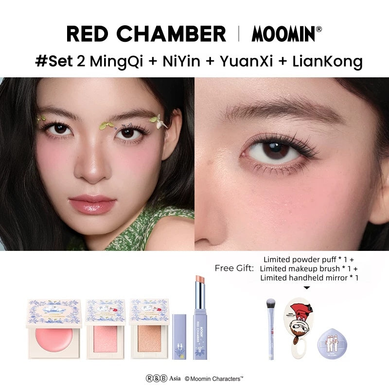 RED CHAMBER X Moomin Multi-use Makeup Cream & Highlighter & Lipstick T5757