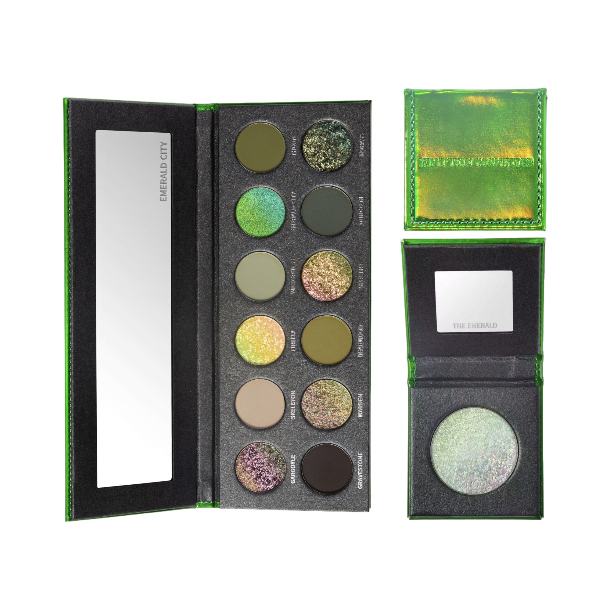 KRYPTEIN COSMETICS Emerald City Highlighter & Eyeshadow Palette Set T5155