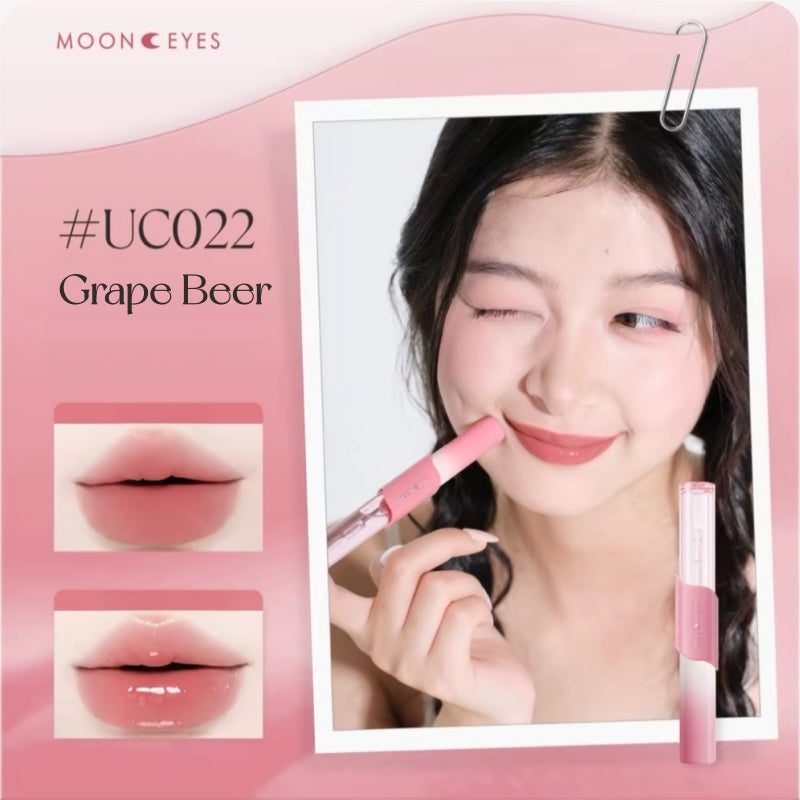 Mooneyes Color Diary Collection Matte & Glossy Double-head Lip Glaze T6028