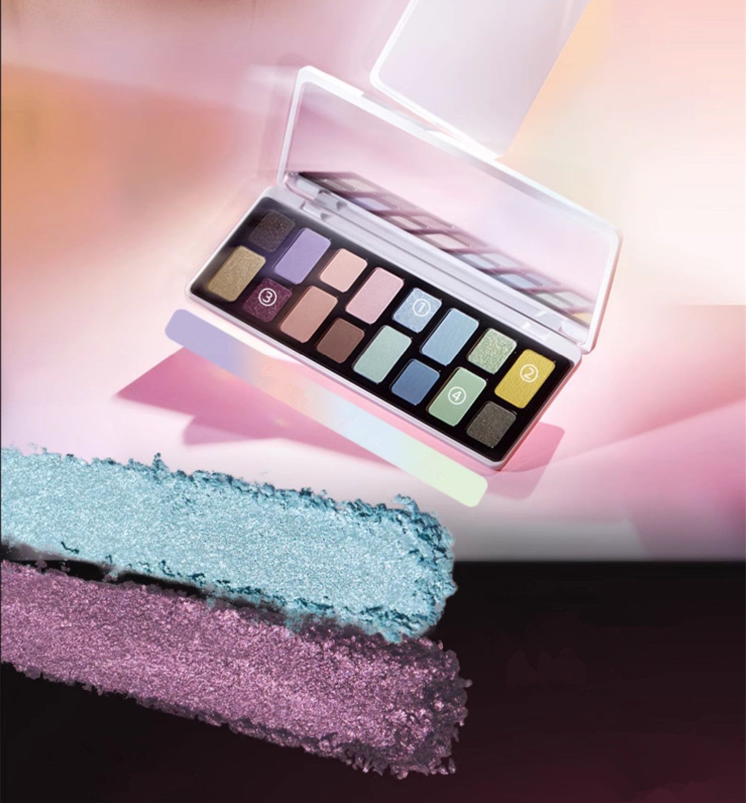QianYan 16-Color Chameleon & Polarized Eyeshadow Palette T3673