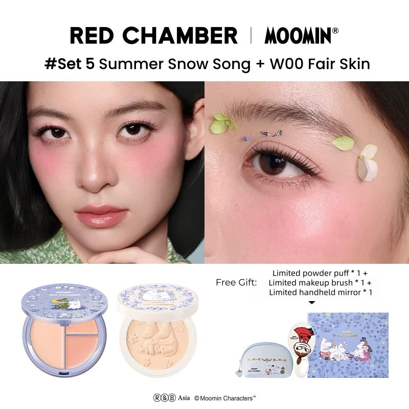RED CHAMBER X Moomin Multi-use Makeup Cream & Highlighter & Lipstick T5757