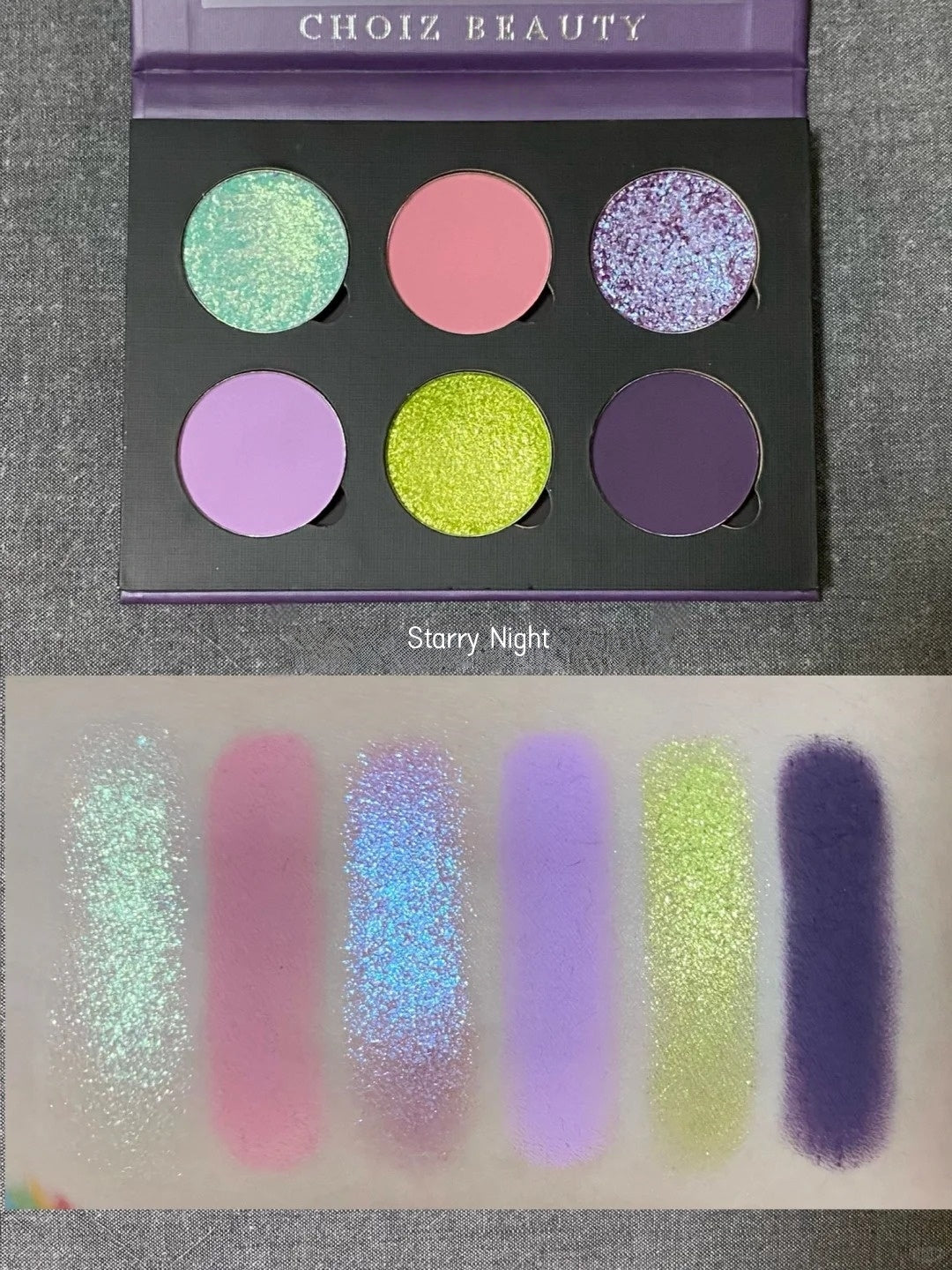 CHOIZ BEAUTY Starry Night 6-Color Chameleon Eyeshadow Palette T4195