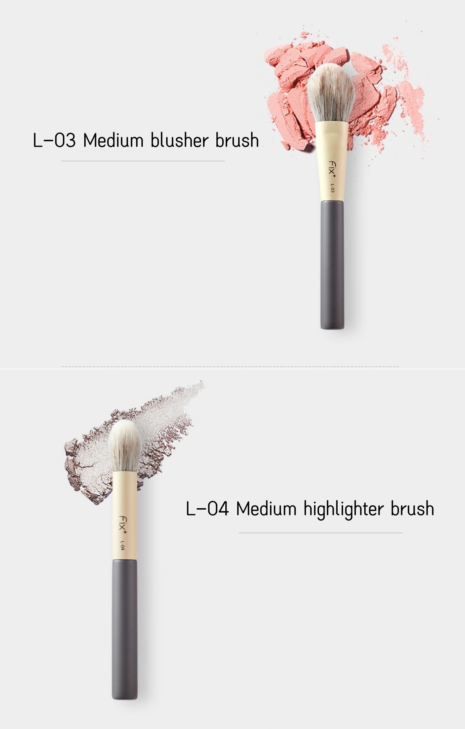 FIX+ Purple Lithium Gray Collection Professional Makeup Brush 12 Pcs Set T4925