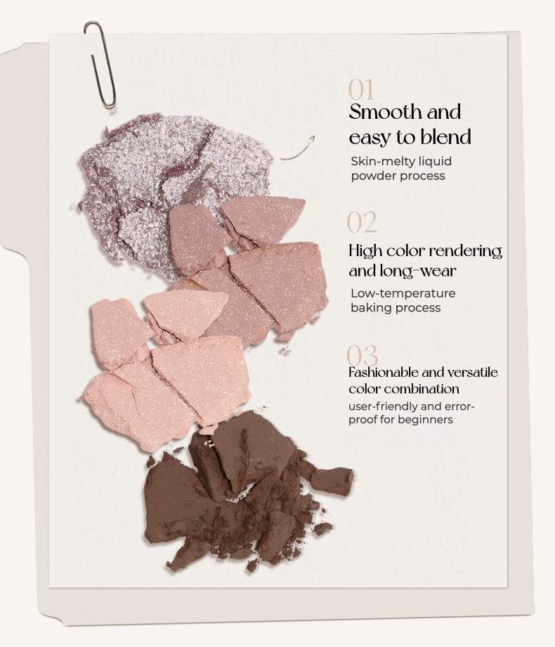 JOOCYEE Long-wear 4-color Eyeshadow Palette T5514