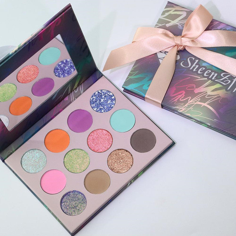 مجموعة ظلال العيون SheenEffect Secret Love Diary المكونة من 12 لونًا من Chameleon T3874 