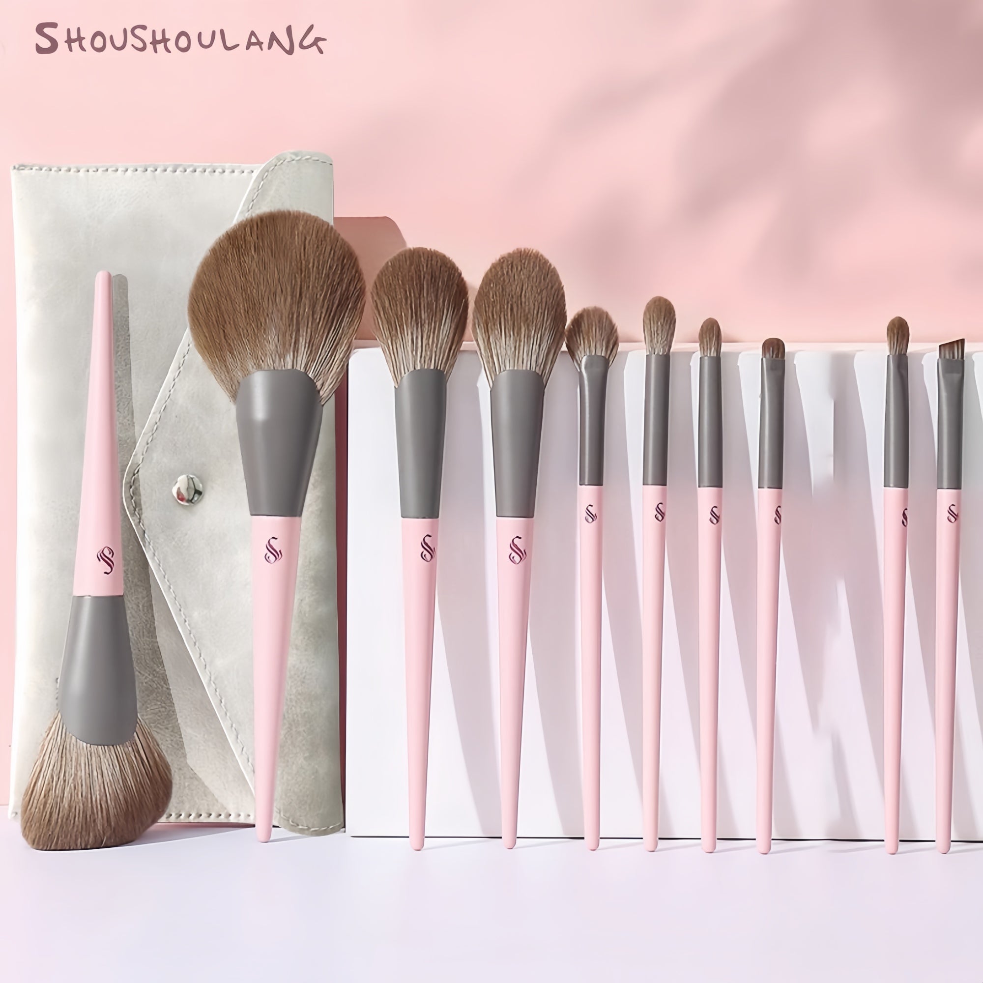SHOUSHOULANG Pudding Collection Professional Makeup Brush 10 Pcs Set T4943