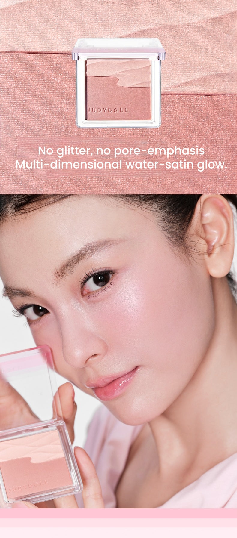 JUDYDOLL Satin Glow Double-color Blush T5845