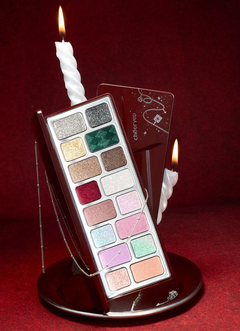 QianYan Christmas Starlight Wishes Collection Eyeshadow & Lipstick & Blusher T5436