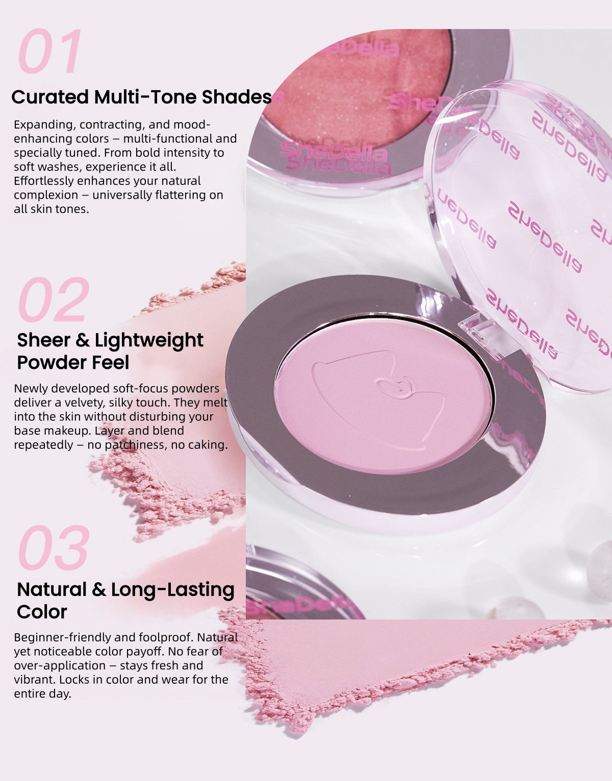 SheDella Cat Collection Della Single-color Blusher T5802