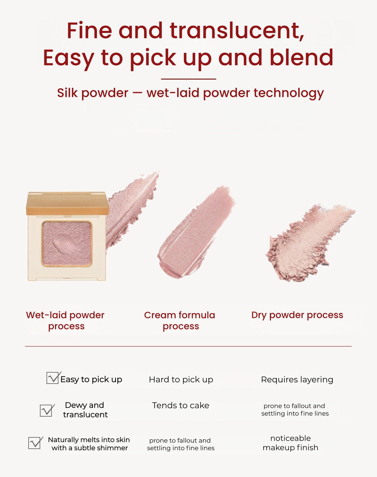 CAREMILLE Silky Single-color Eyeshadow T5689