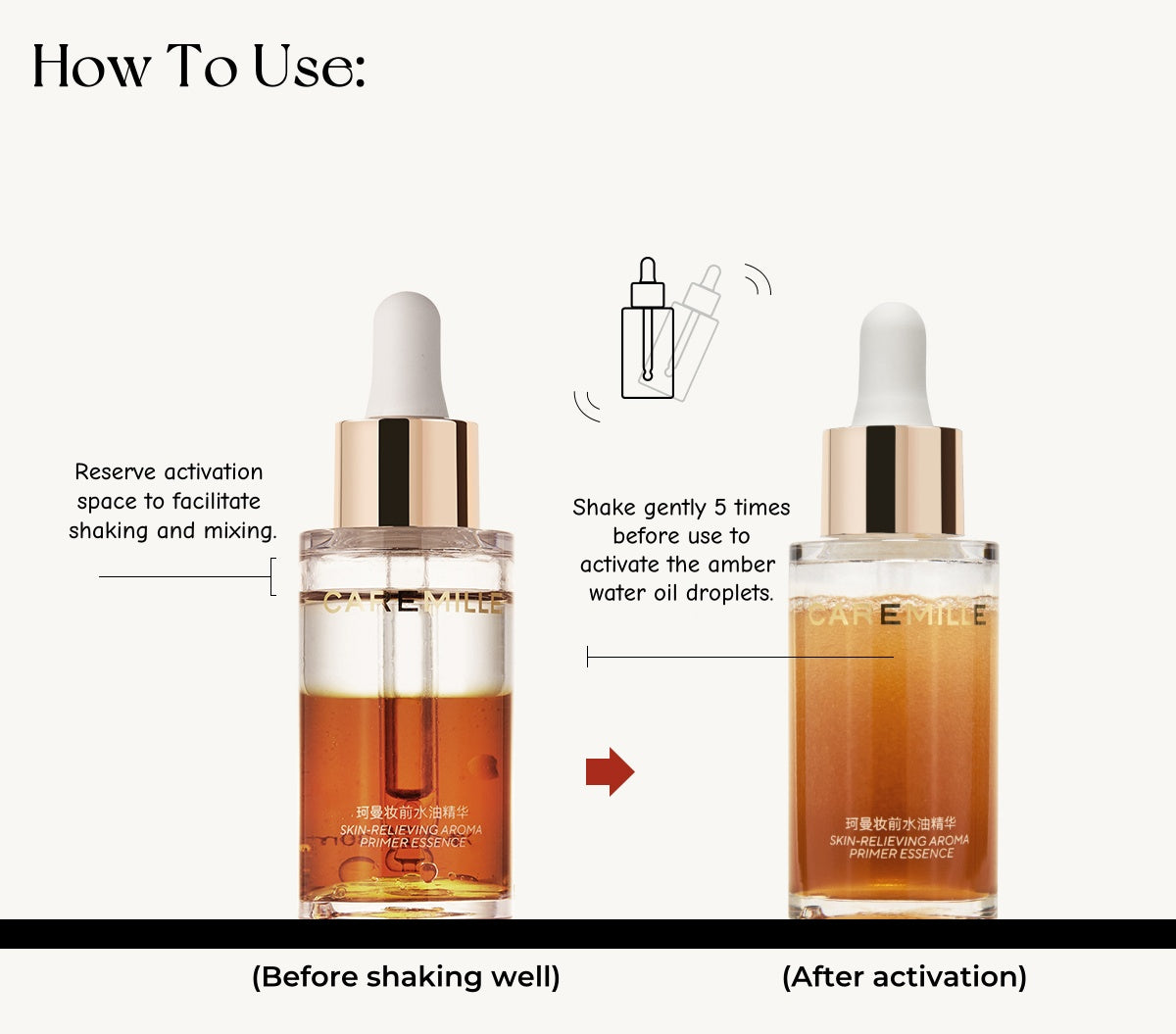 CAREMILLE Skin-relieving Aroma Makeup Primer Essence T5051