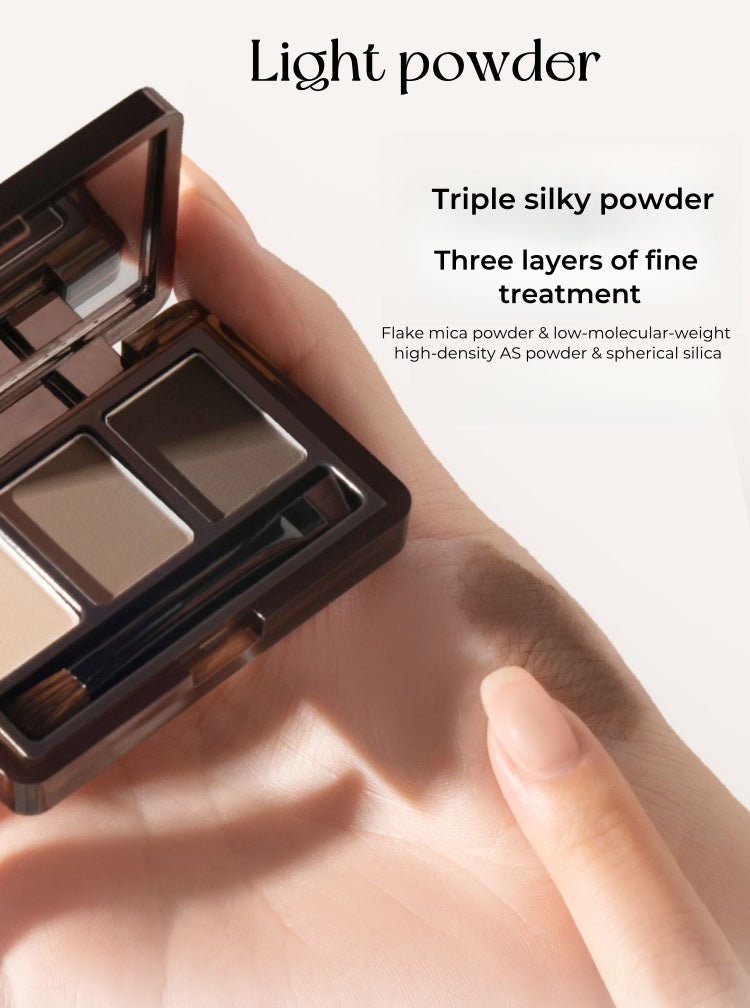 BABREA Waterproof Long-wear 3-color Eyebrow Powder T5033