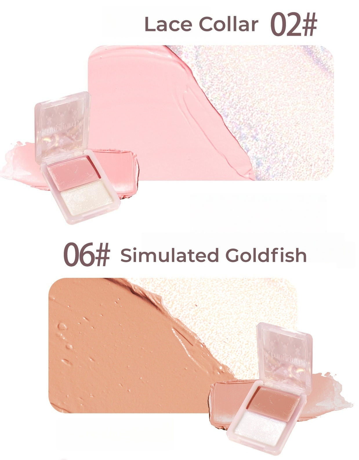 HAGGARD 2-color Long-wear Moist Glossy Blusher Cream T5273