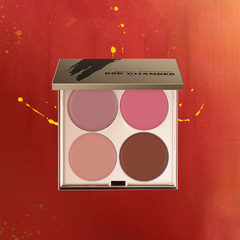 RED CHAMBER 4-Color Multi-Use Cream Palette For Lipstick & Blusher & Eyeshadow T3742