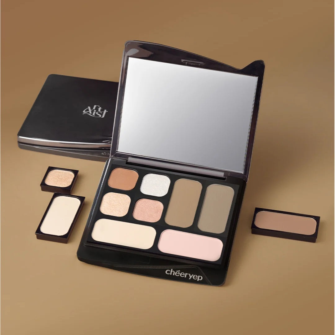 QianYan Art Tour Eyeshadow & Highlighter & Contour DIY Makeup Palette T4121