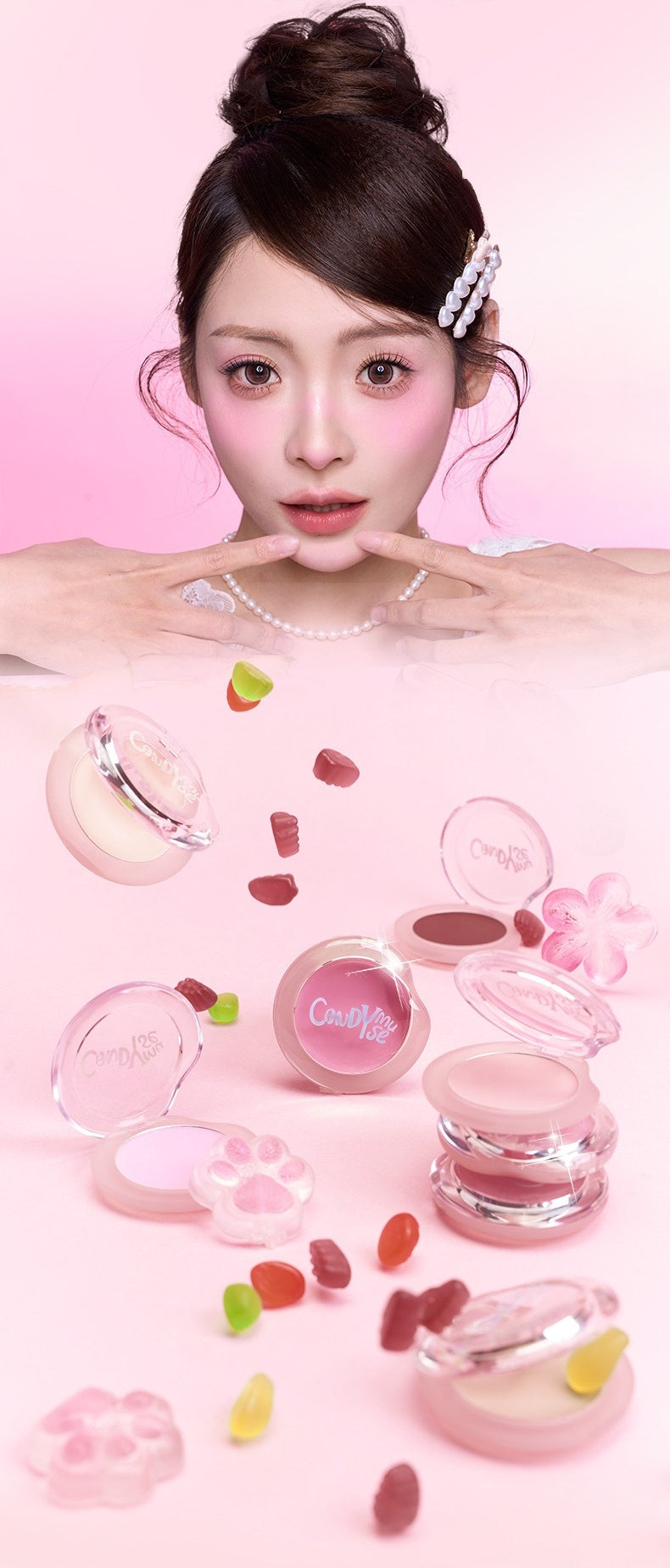 CANDY MUSE Skin Fit Moist Long-wear Blush Cream T5808