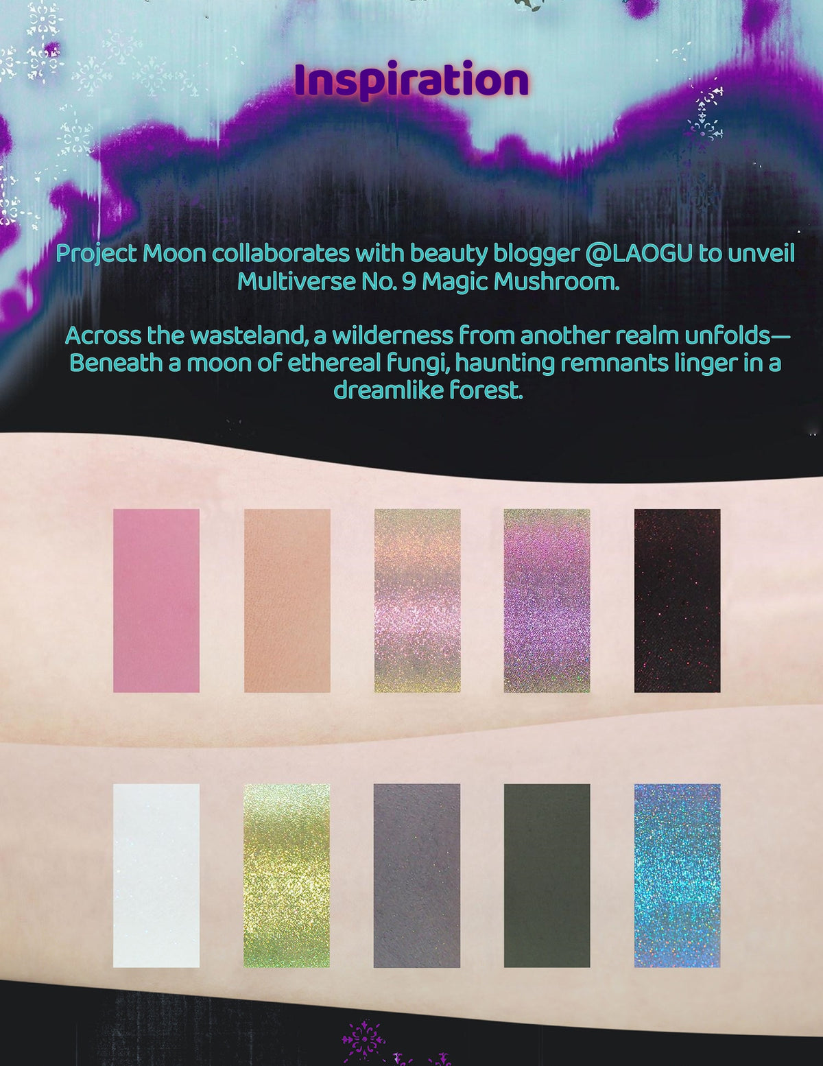 DRAMO X LAOGU Multiverse Eyeshadow Palette #9 Magic Mushroom T6070