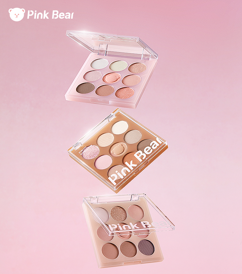 Pink Bear Energetic Girl Collection 9-color Eyeshadow Palette T4805