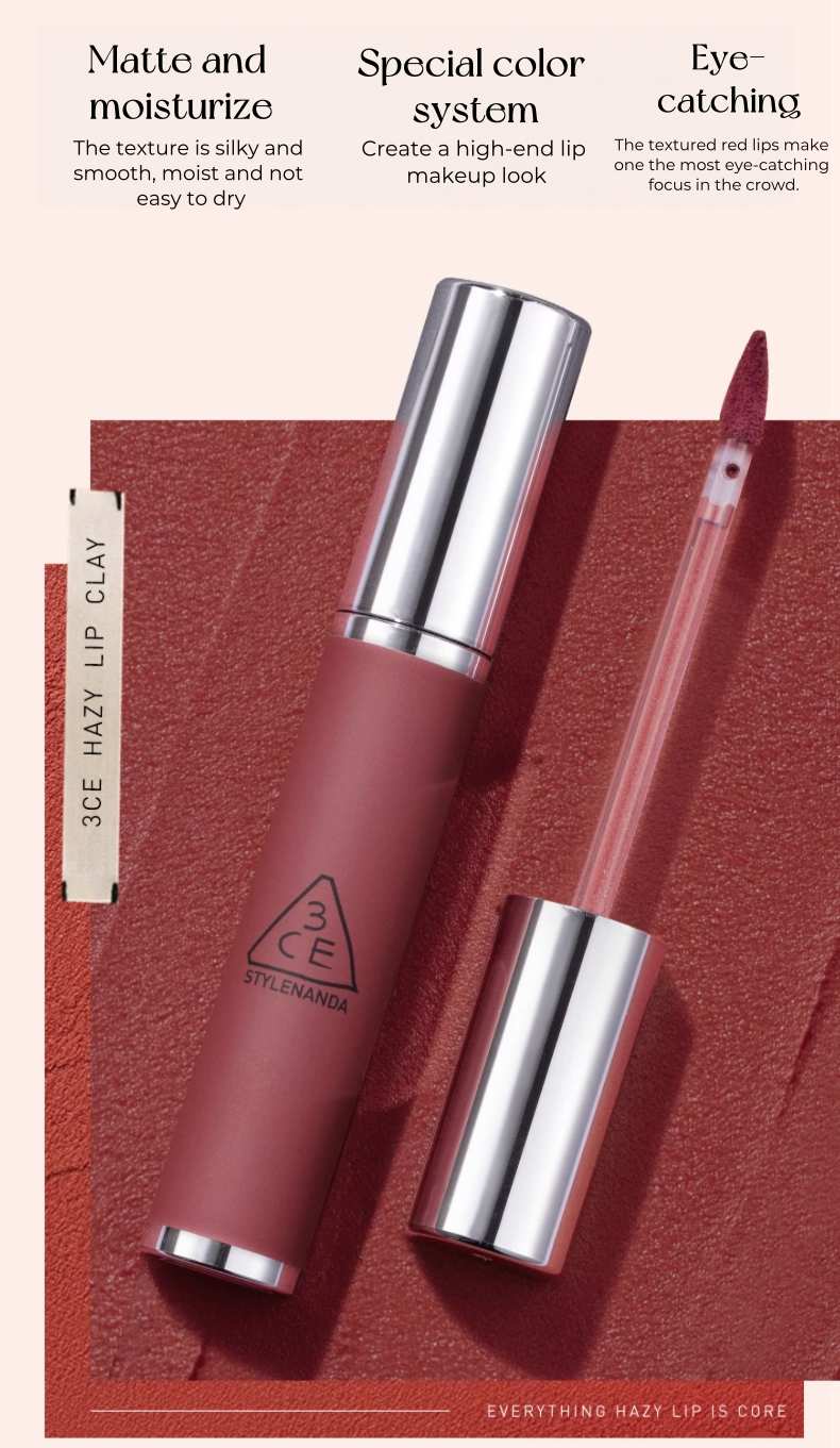 3CE Hazy Matte Silky Lip Clay T4889