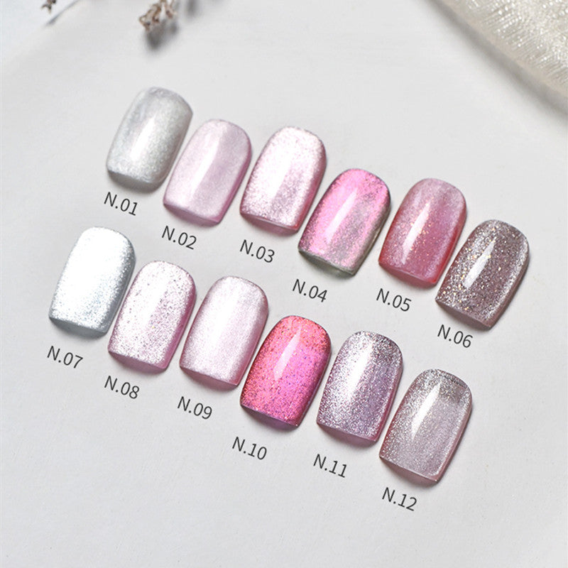 KellyKessa 15ml Cherry Blossom Dream Fireworks Cat Eye Gel Polish T4053