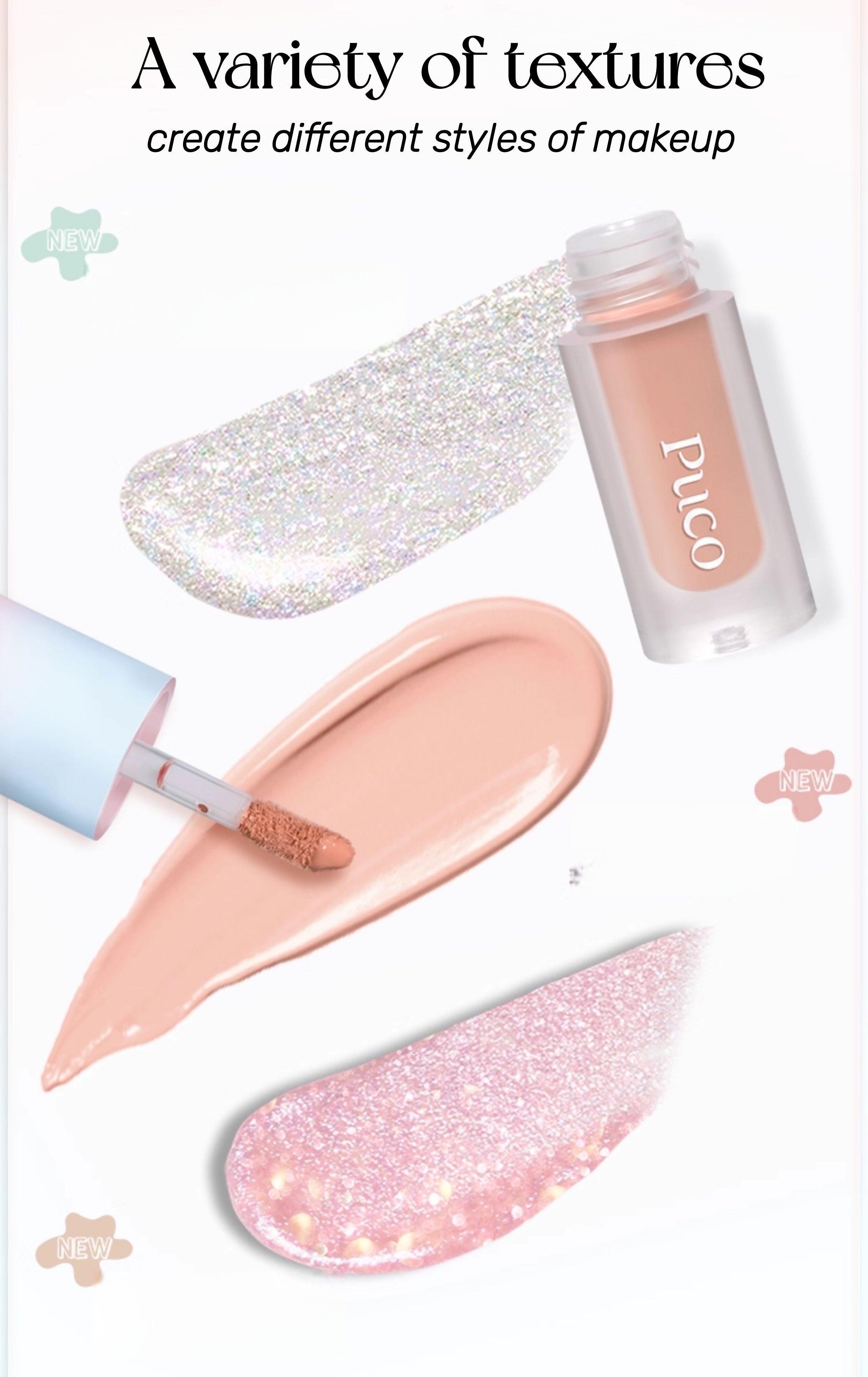 PUCO Day Dream Shimmer & Chameleon Liquid Eyeshadow T5342