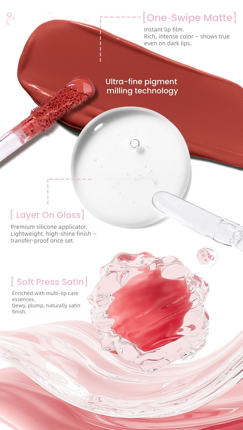 ROMANTIC BEAUTY Matte & Glossy Double-head Long-wear Lip Glaze T5711