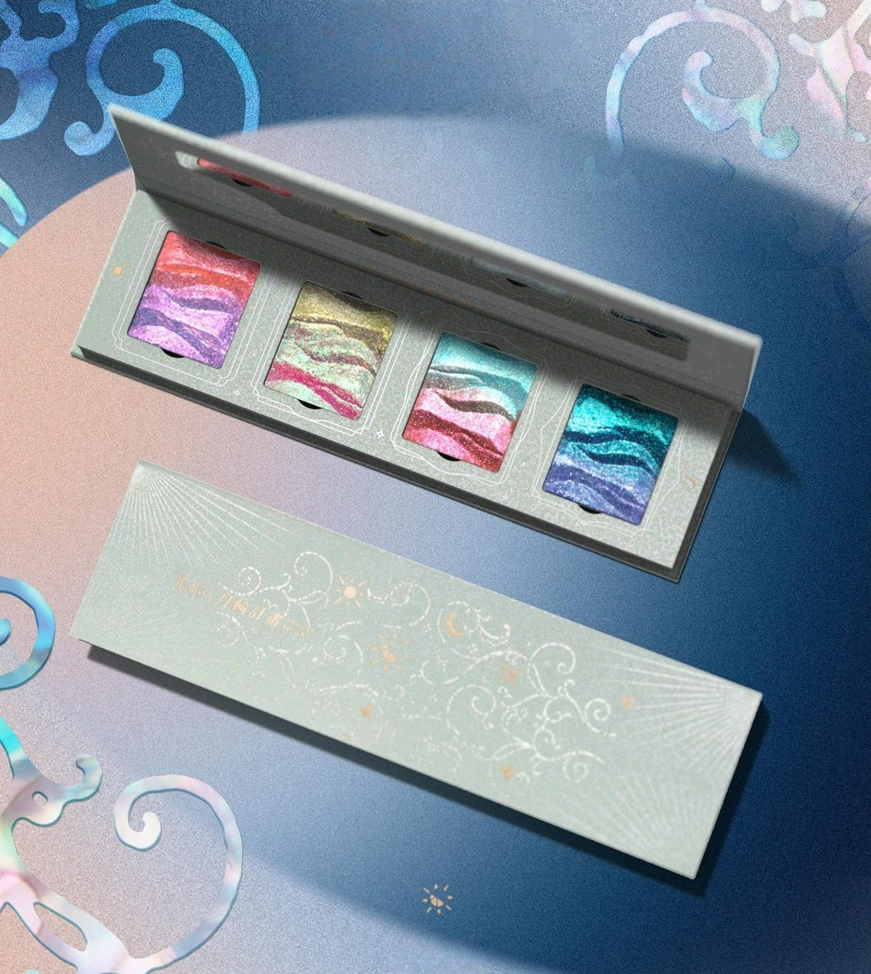 DRAMO Gradient Chameleon Eyeshadow Palette #Lux02 Sky in Sea T5520