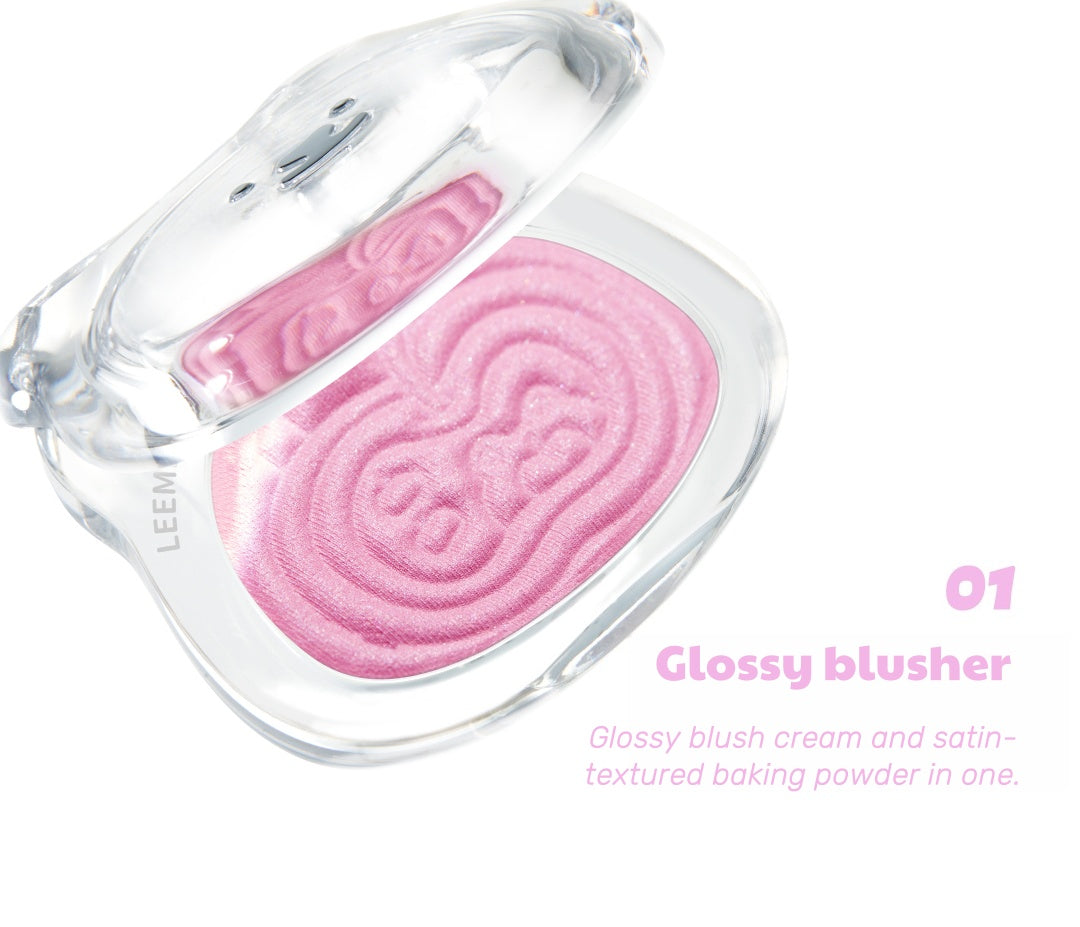 LEEMEMBER Little Bear Collection Glossy Blusher Powder T5130