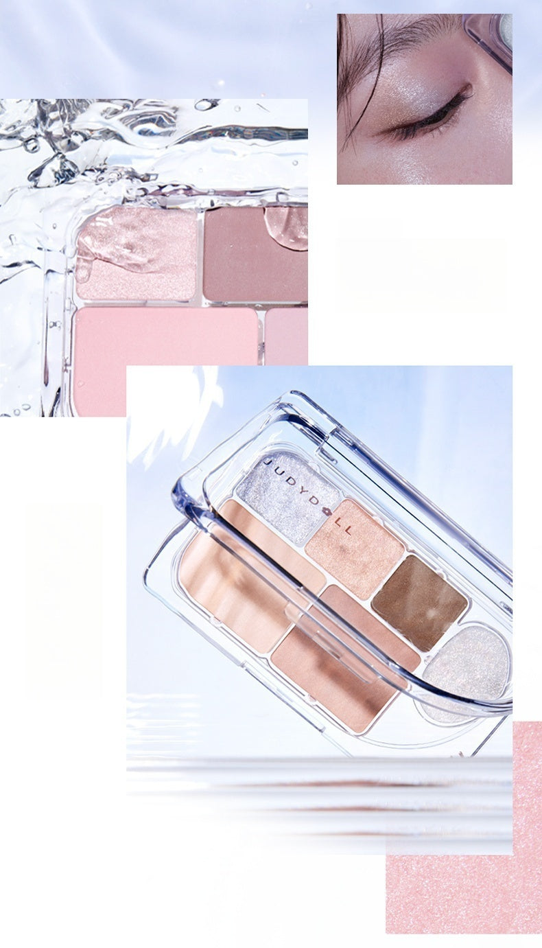 JUDYDOLL 6-color Matte & Pearlescent Eyeshadow Palette T4490