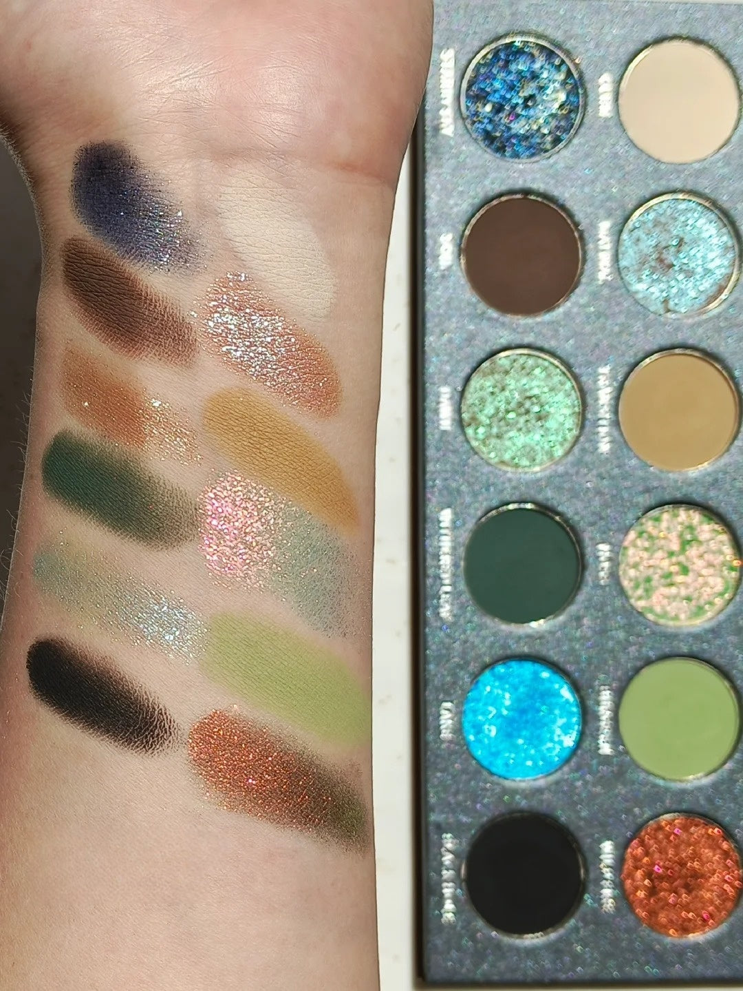 KRYPTEIN COSMETICS BURNT FOREST 12-Color Chameleon Eyeshadow Palette T4584