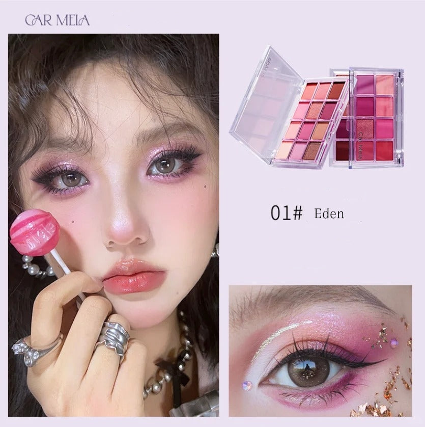 CARMELA 12-color Glazed Eyeshadow Palette T5031