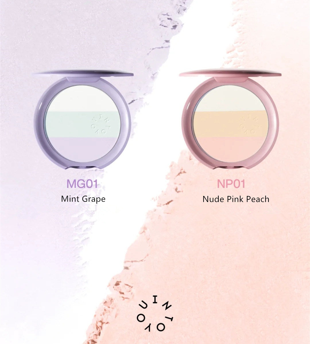 INTO YOU Three-color Oil control & Brighten Silky Pressed Powder T4357