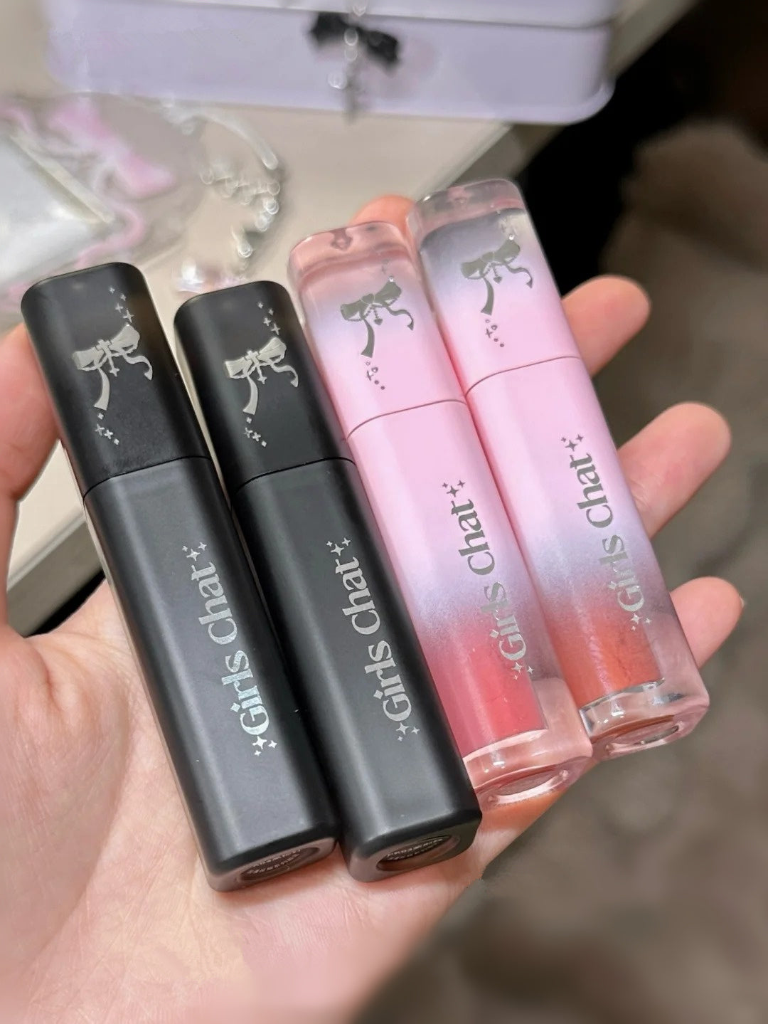 Girls Chat Romantic Rebel Collection 4 Pcs Lip Glaze Set T4198