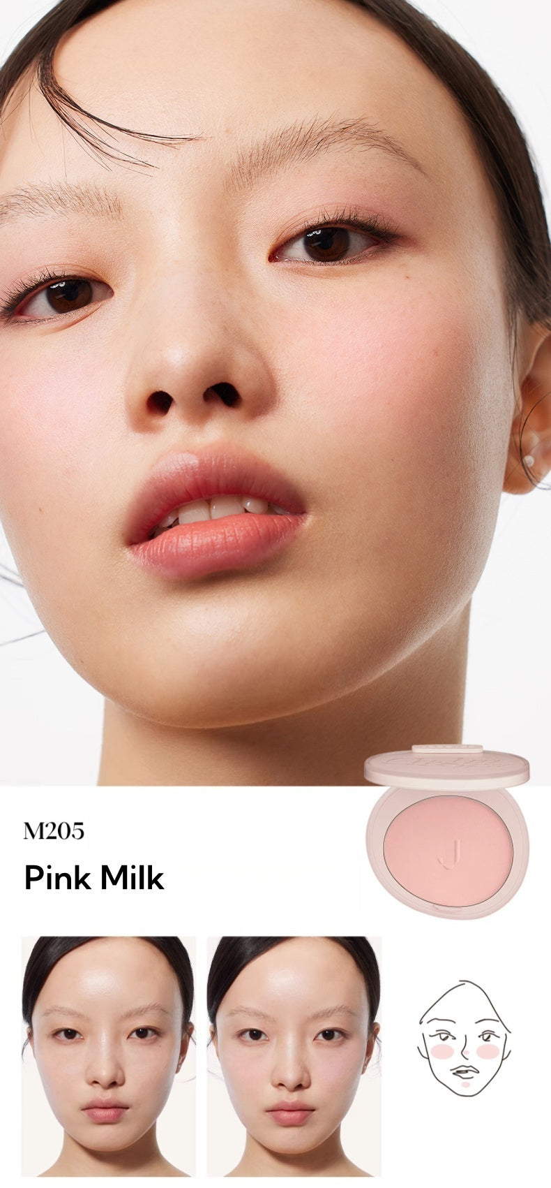 JOOCYEE Baking Powder Matte Highlighter & Blusher T4607