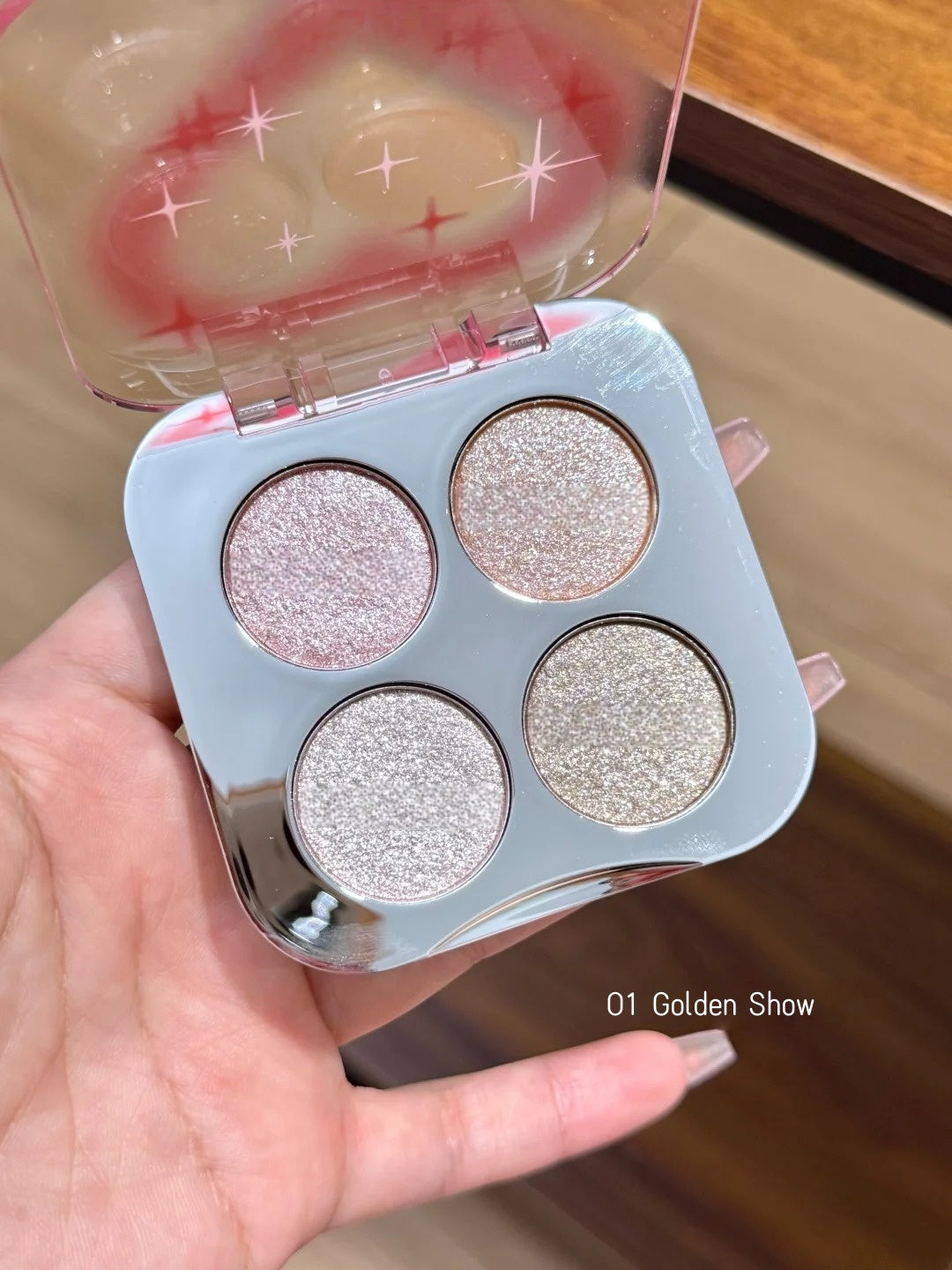 CHIOTURE 4-color Diamond Shimmer Eyeshadow Palette T4765