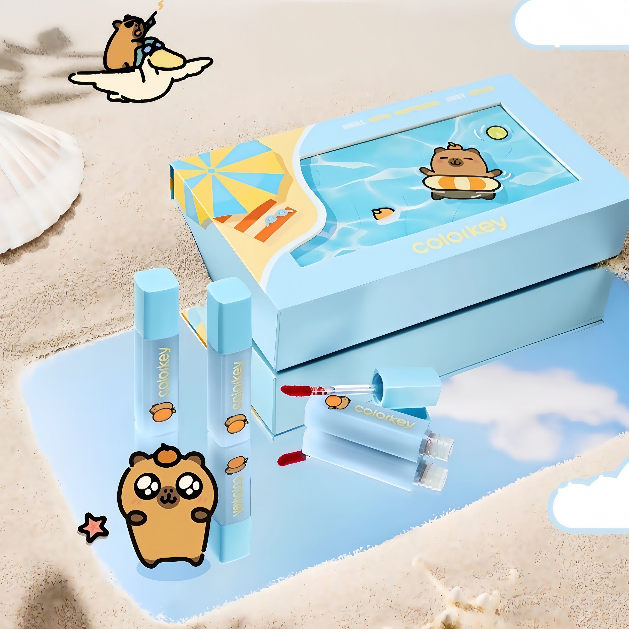 Colorkey X Orange Capybara Long-wear Lip Glaze Gift Box T4711