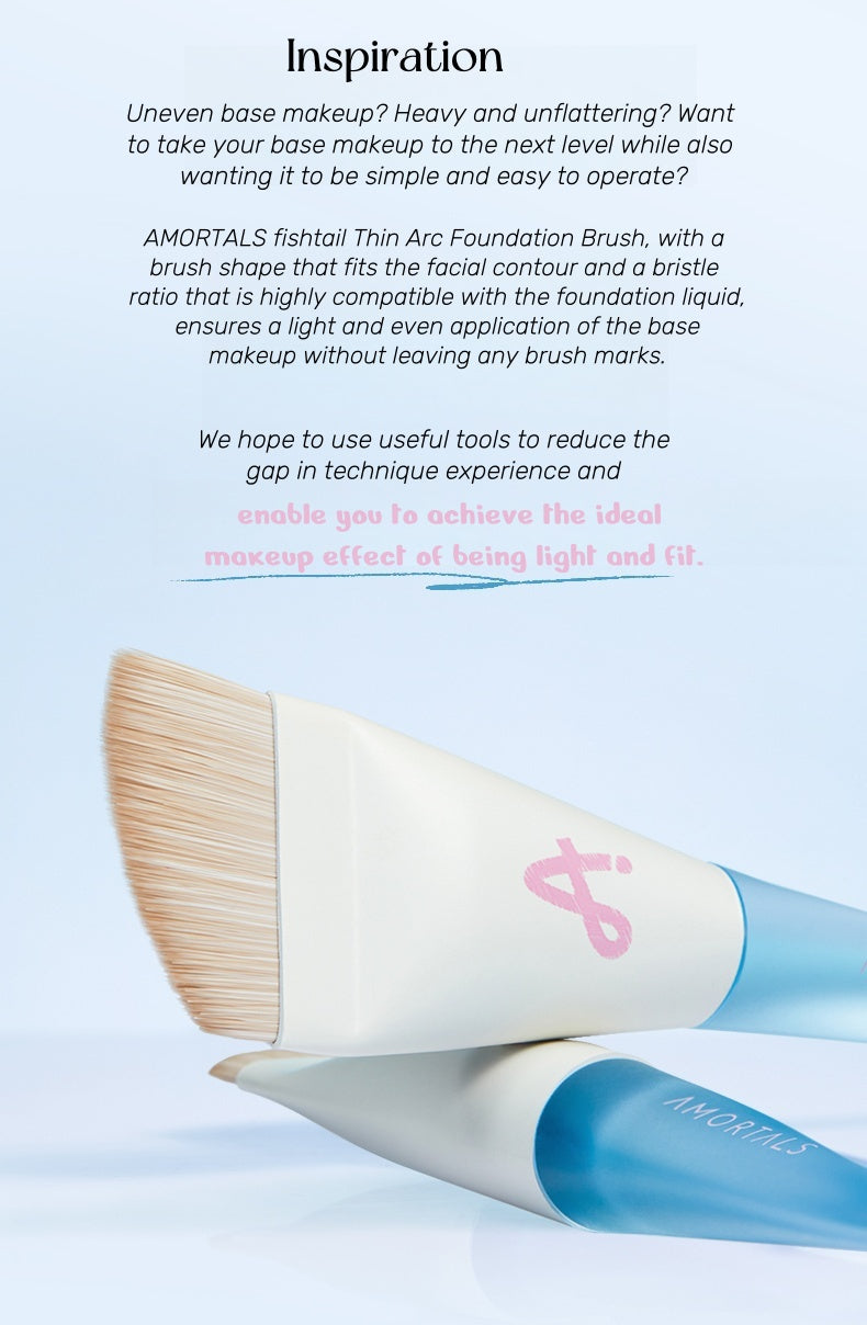 AMORTALS Fishtail Arc-shaped Foundation Makeup Brush T4611