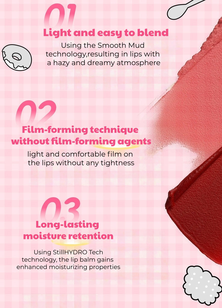 VEECCI Coffee Cloud Collection Matte Smooth Long-wear Lip Glaze T5515