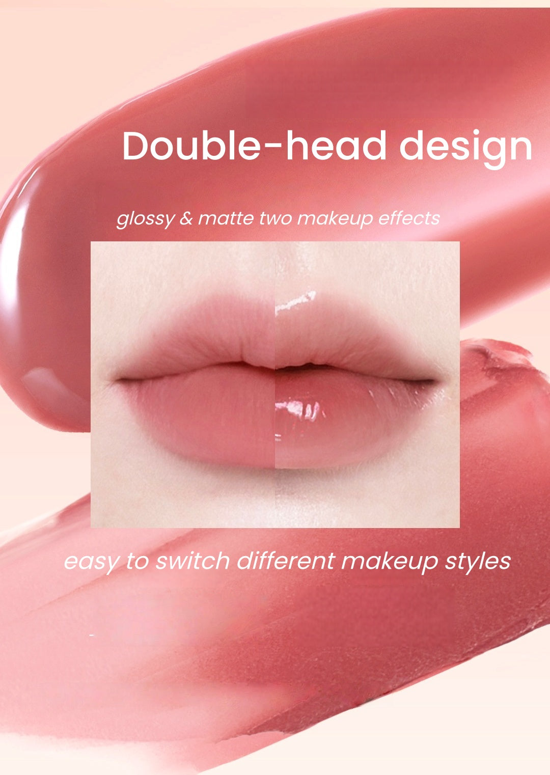 Fidoo Long-wear Moist Double-head Matte & Glossy Lip Glaze T5476