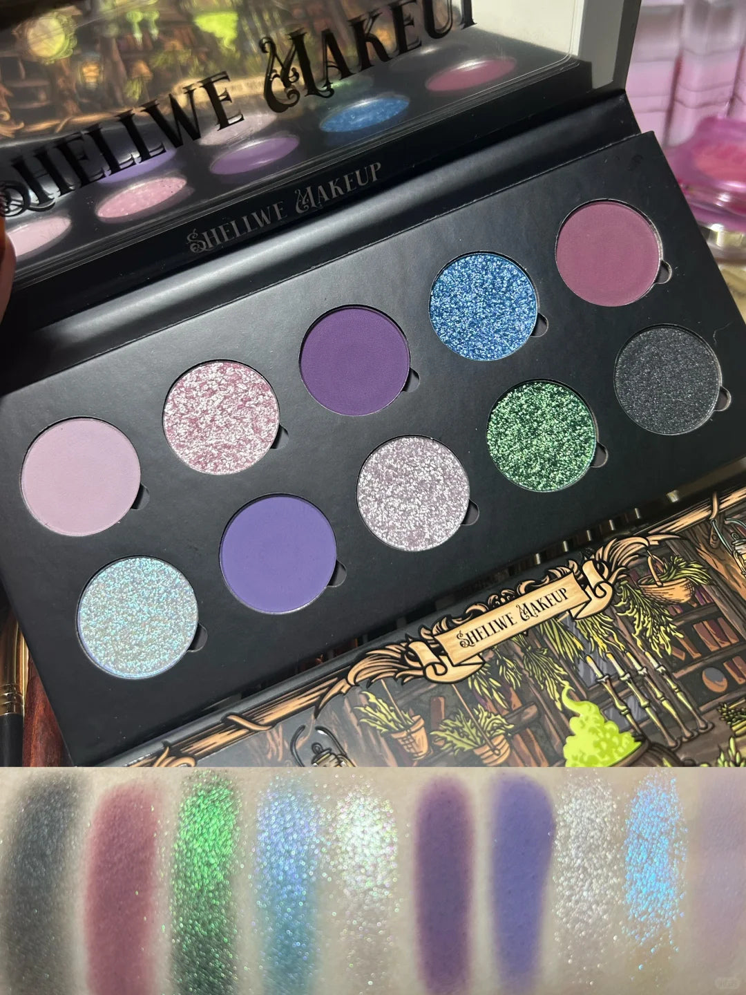 SHELLWE MAKEUP Mist Witch 10 Colors Chameleon Eyeshadow Palette T3935