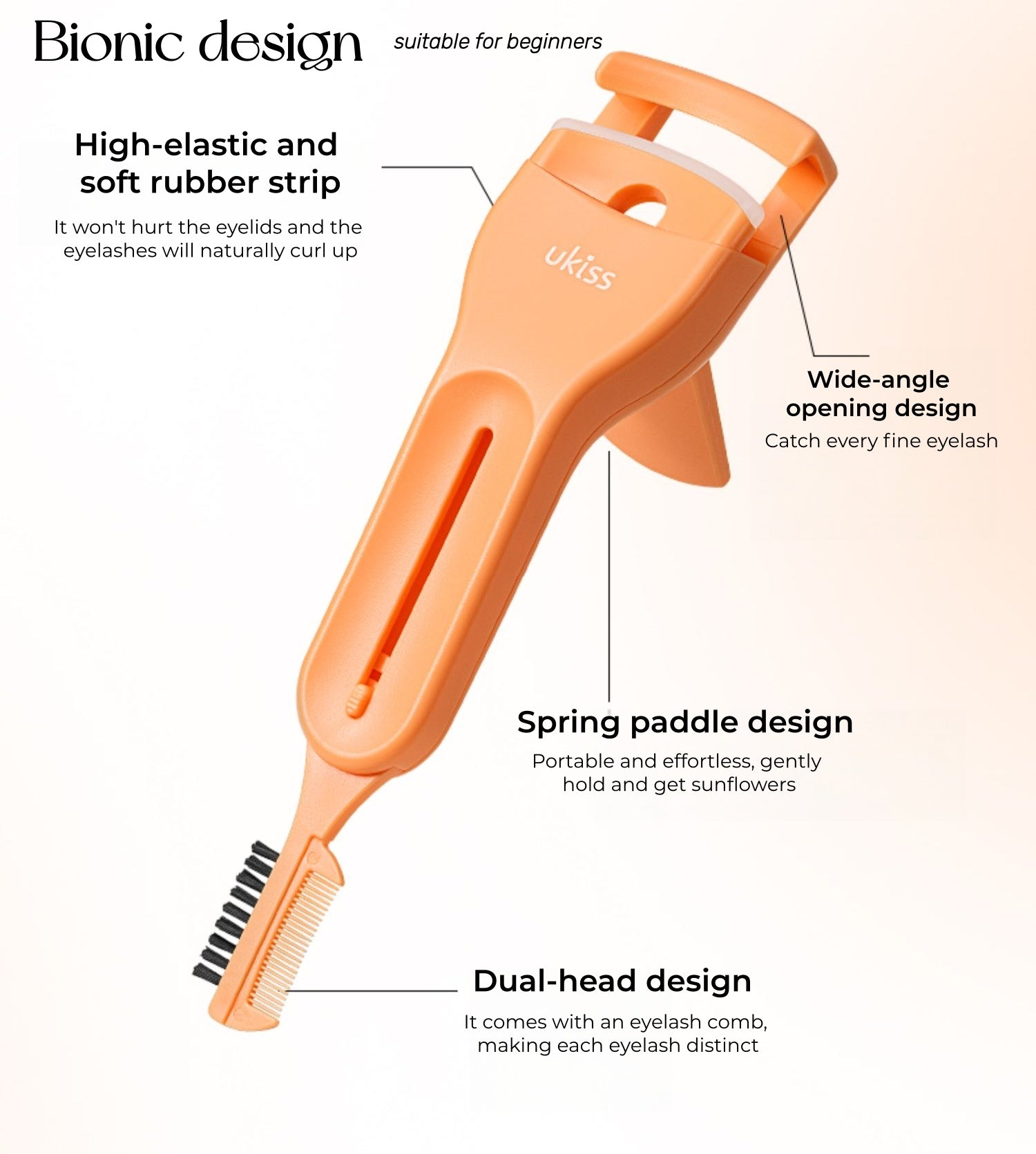 UKISS Portable Double-head Curling Eyelash Curler T5347