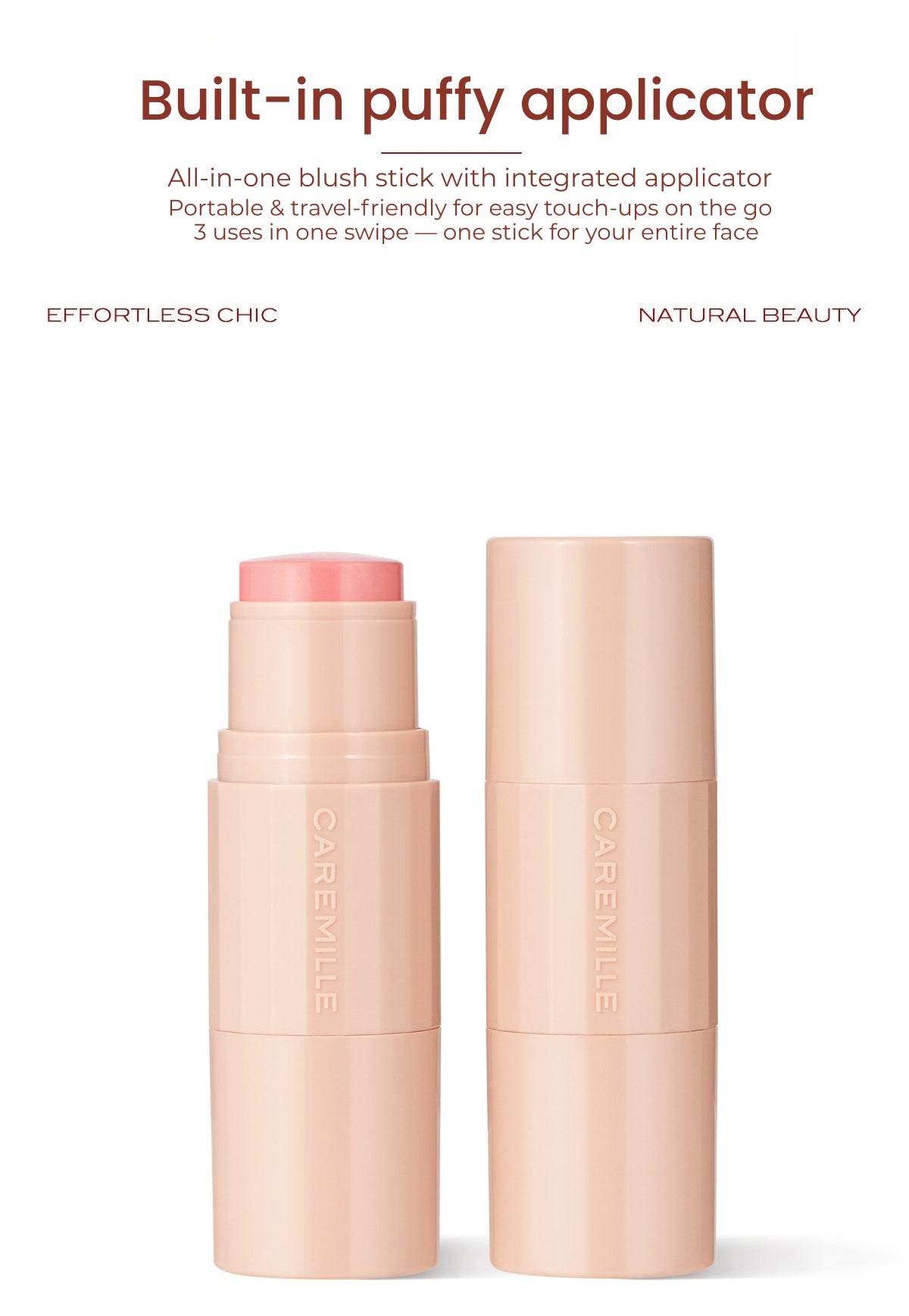 CAREMILLE Double-head Moist Matte Blusher Stick T5688