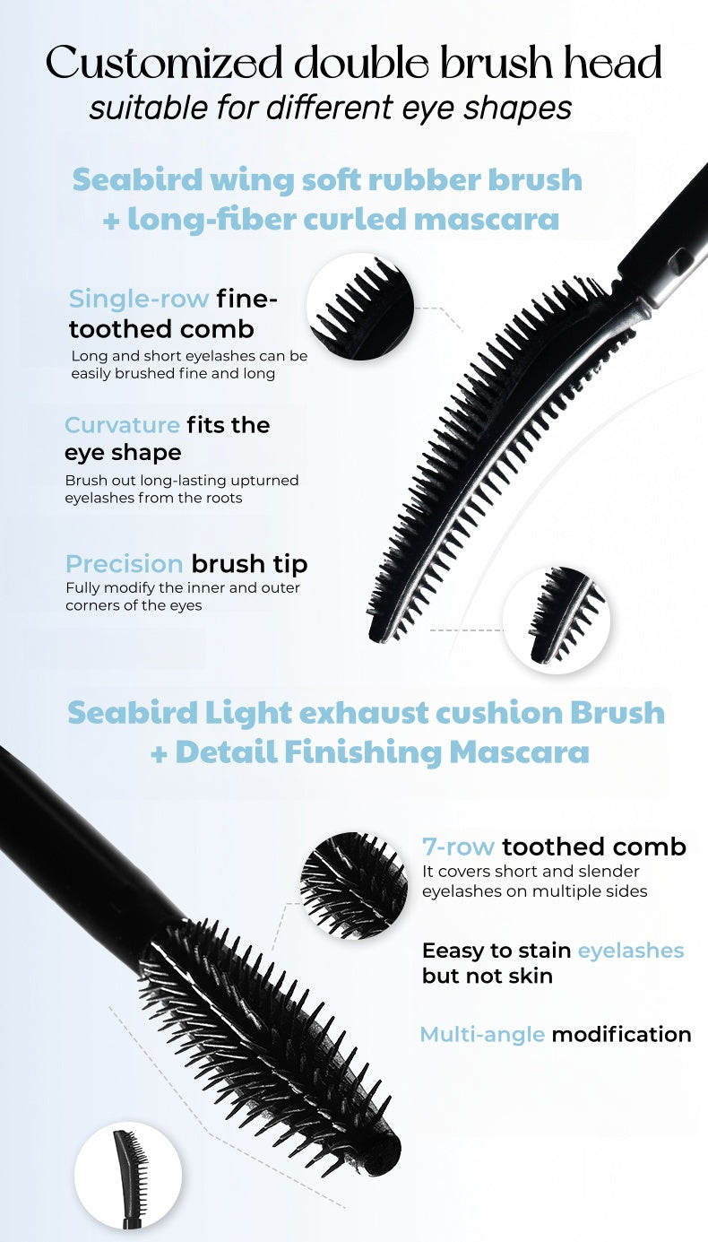 INTO YOU Double-head Waterproof Curling Slender Mascara T5393