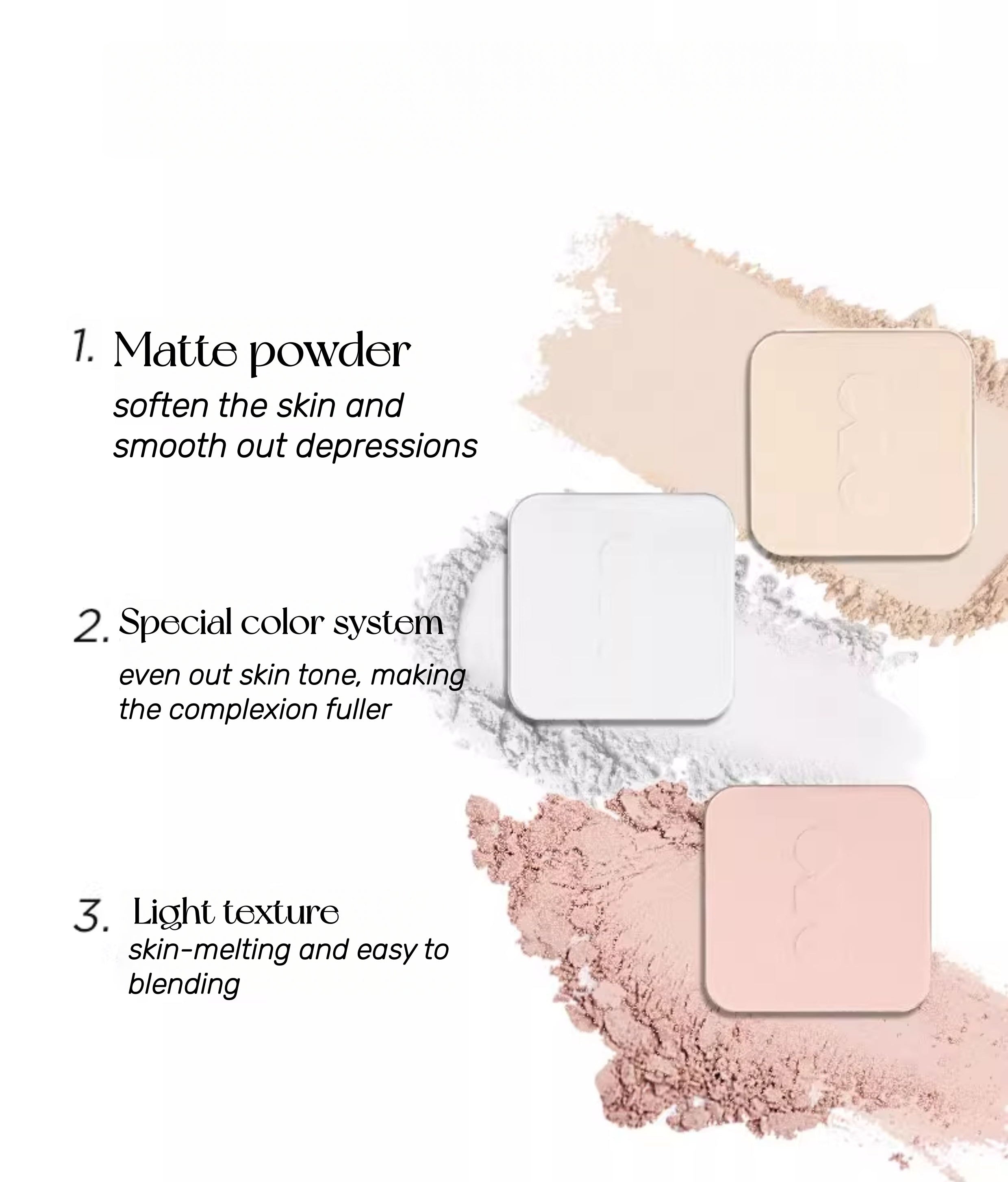 ODDITY Facial 3D Brightening Matte Highlighter Powder T5315