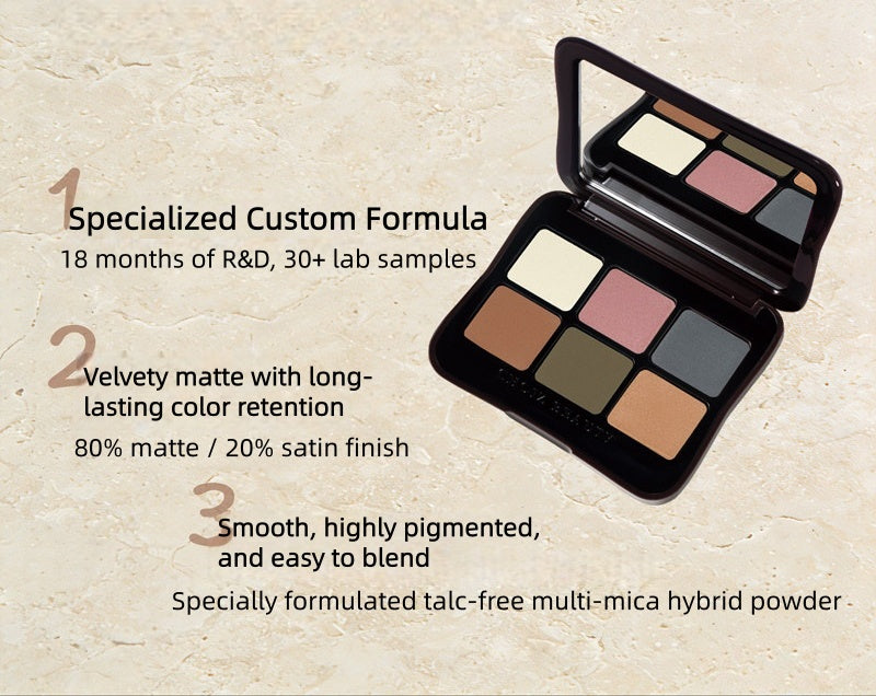 CHOIZ BEAUTY 6-color Five Grains Eyeshadow Makeup Palette T5731