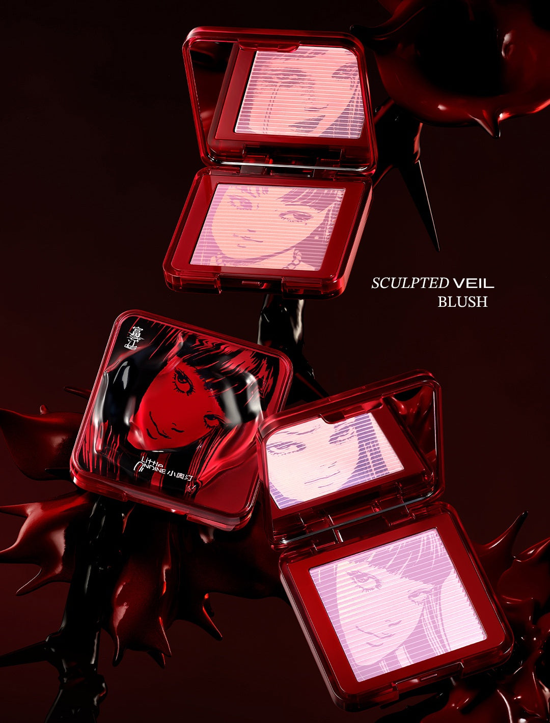 LITTLE ONDINE X Junji ITO Maniac Collection Blusher & Lip Clay & Eyeliner & Mascara T5284