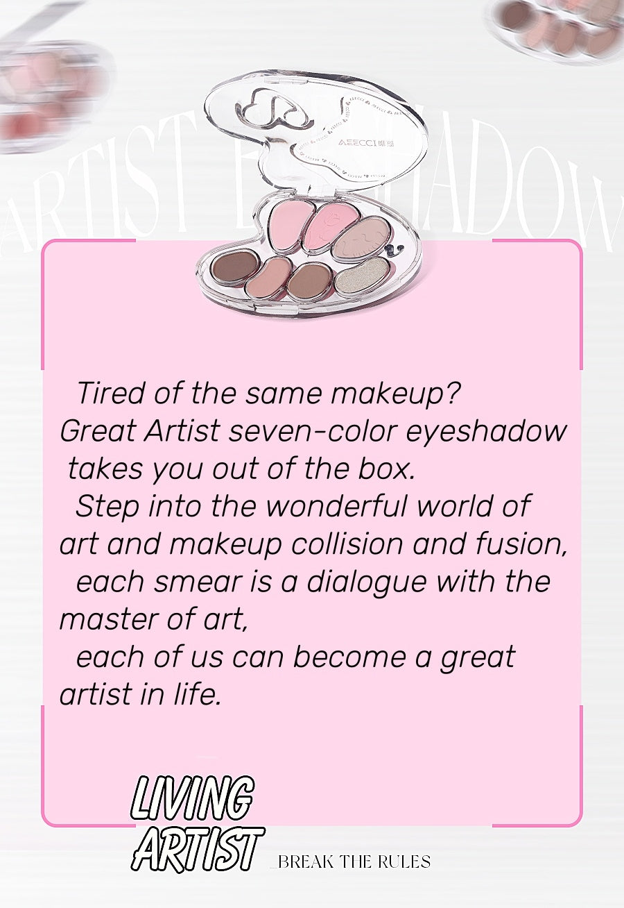 VEECCI Great Artist 7-color Long-wear Multi-use Eyeshadow Palette T4514