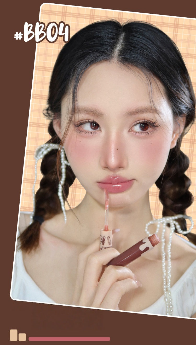 LEEMEMBER Chocolate Bar Collection Double-head Glossy Lip Liner Pen & Lip Gloss T5450